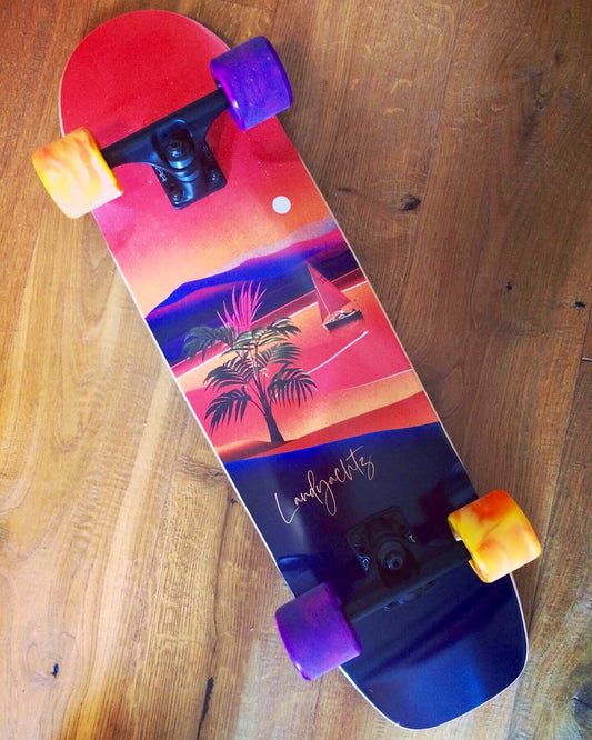 Landyachtz Slim Jim Baja Sail 31" Cruiserboard - Customized 80s Version